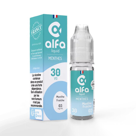 E-liquide Menthe Fraîche Alfaliquid 10ml | Fraîcheur intense | Kumo