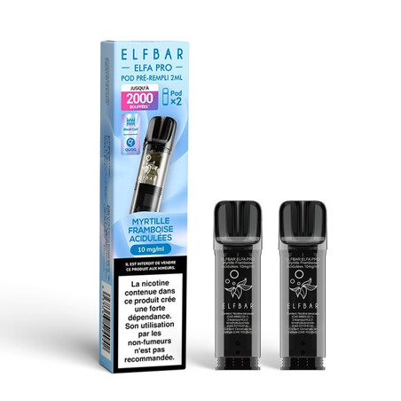 Cartouche Elfa Pro 2ml Myrtille Framboise Acidulées Elfbar | Kumo